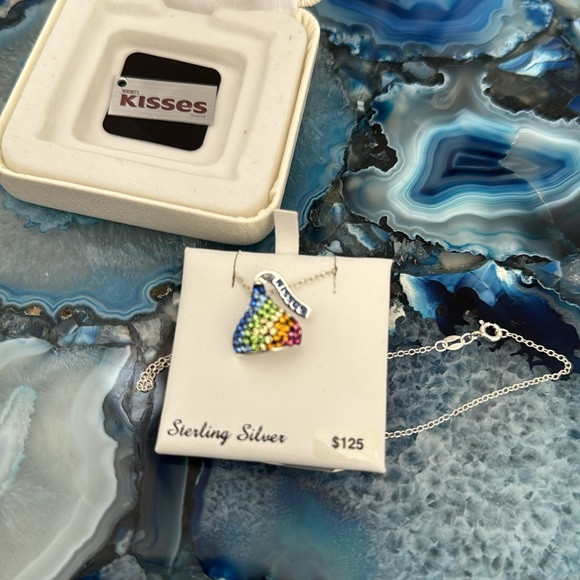 Sterling Silver Hershey’s Kiss Necklace - Picture 3 of 7